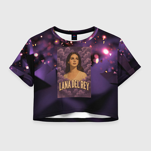 Женский топ Lana Del Rey в фиолетовых облаках / 3D-принт – фото 1