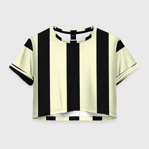 Женский топ Color black beige line / 3D-принт – фото 1