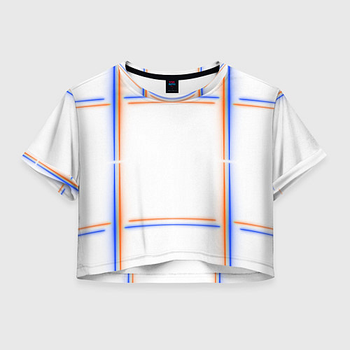 Женский топ Neon white orange blue / 3D-принт – фото 1