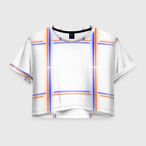 Женский топ Neon white orange light blue / 3D-принт – фото 1