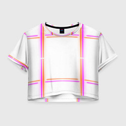 Женский топ Neon white orange pink