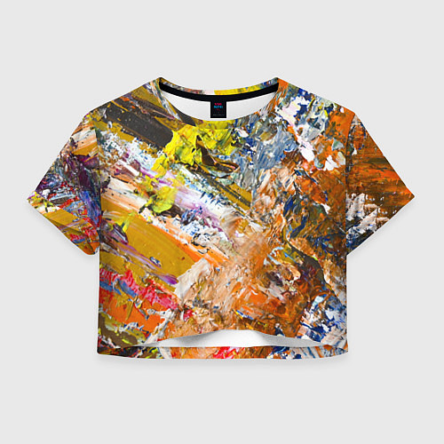 Женский топ Живая Абстракция: Поток Цветов и Форм в Постоянном / 3D-принт – фото 1