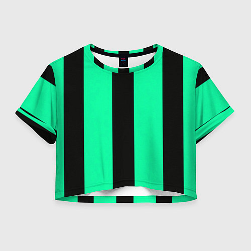 Женский топ Color turquoise black line / 3D-принт – фото 1
