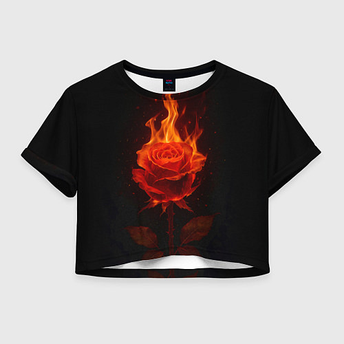 Женский топ Flaming rose / 3D-принт – фото 1