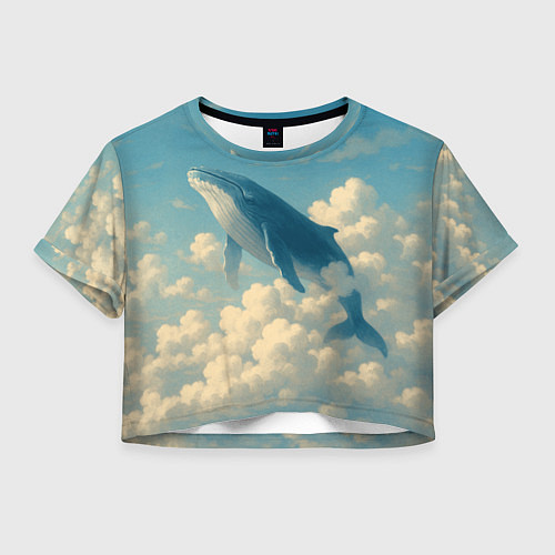 Женский топ Кит в облаках / 3D-принт – фото 1