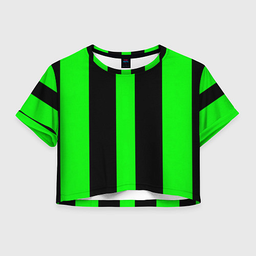 Женский топ Color green black lines / 3D-принт – фото 1