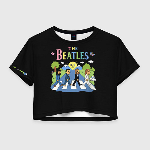 Женский топ The Beatles, мультяшный стиль / 3D-принт – фото 1