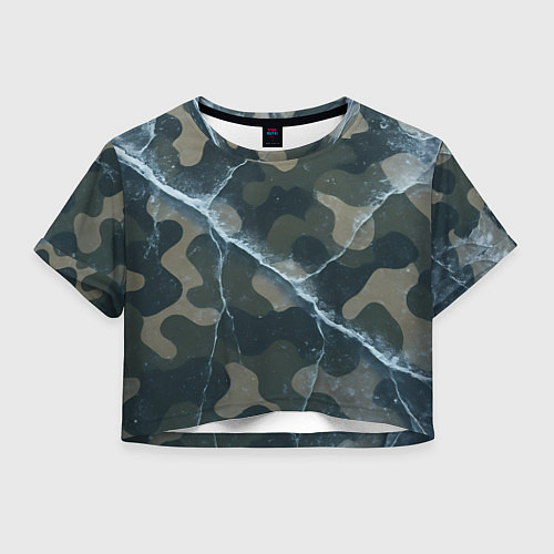 Женский топ Ледяной камуфляж / 3D-принт – фото 1