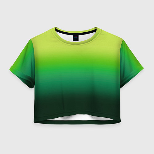 Женский топ Градиент укропное зеленое омбре / 3D-принт – фото 1