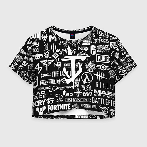 Женский топ Doom логотипы всех игр / 3D-принт – фото 1