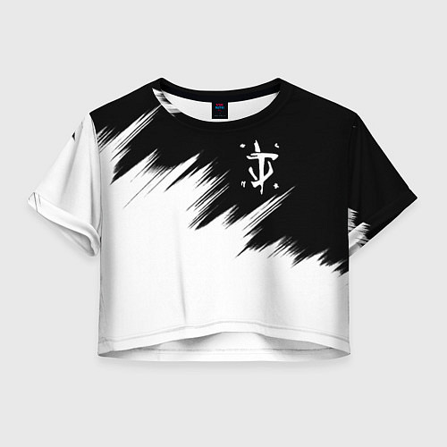 Женский топ Doom краски черно белый / 3D-принт – фото 1