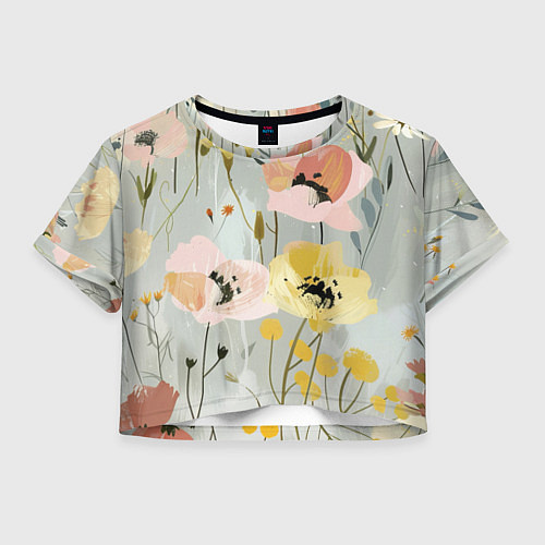 Женский топ Цветы и цветочки / 3D-принт – фото 1