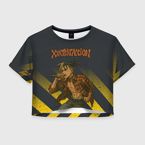 Женский топ XXXTentacion с микрофоном в аниме стиле / 3D-принт – фото 1