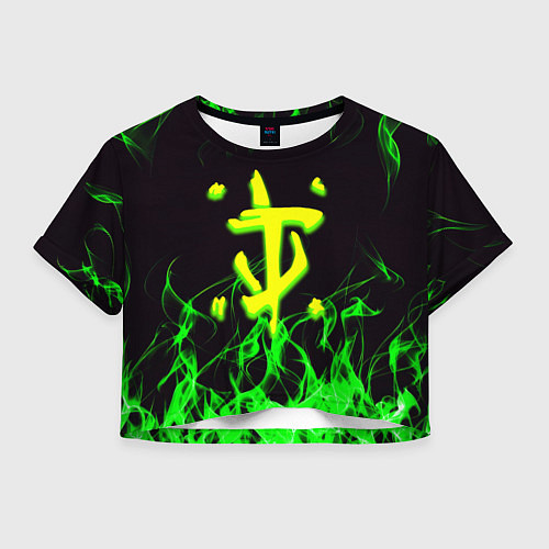 Женский топ Doom кислотное лого / 3D-принт – фото 1