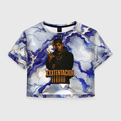 Футболка 3D укороченная женская XXXTentacion gangster, цвет: 3D-принт