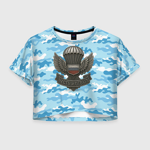 Женский топ Часть и отвага ВДВ / 3D-принт – фото 1