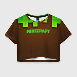 Футболка 3D укороченная женская Minecraft forever, цвет: 3D-принт