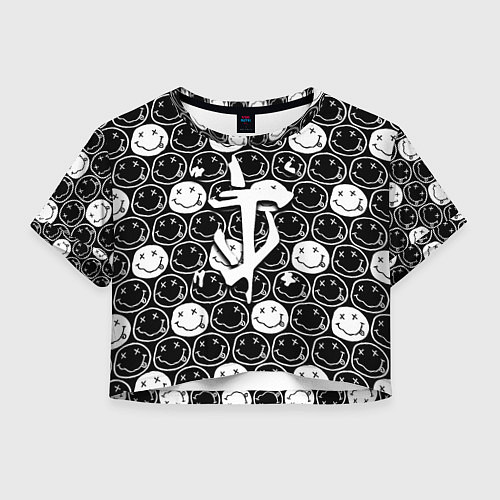 Женский топ Doom x nirvana pattern / 3D-принт – фото 1