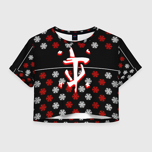 Женский топ Doom winter pattern steel / 3D-принт – фото 1