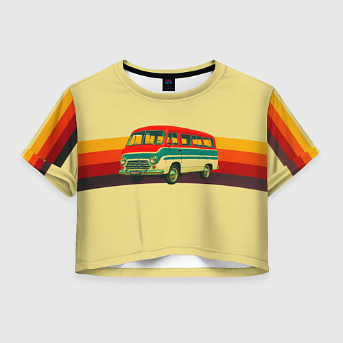 Женский топ Ретро автобус РАФ-977 поп-арт / 3D-принт – фото 1