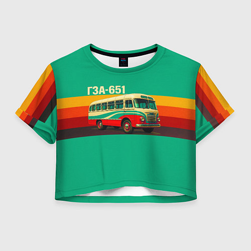 Женский топ Поп-арт автобус ГЗА-651 / 3D-принт – фото 1