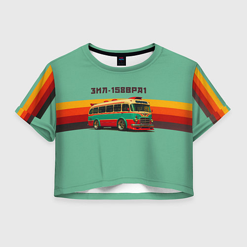 Женский топ Ретро автобус ЗИЛ 158ВРА1 поп-арт / 3D-принт – фото 1