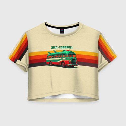Женский топ Ретро автобус ЗИЛ поп-арт / 3D-принт – фото 1