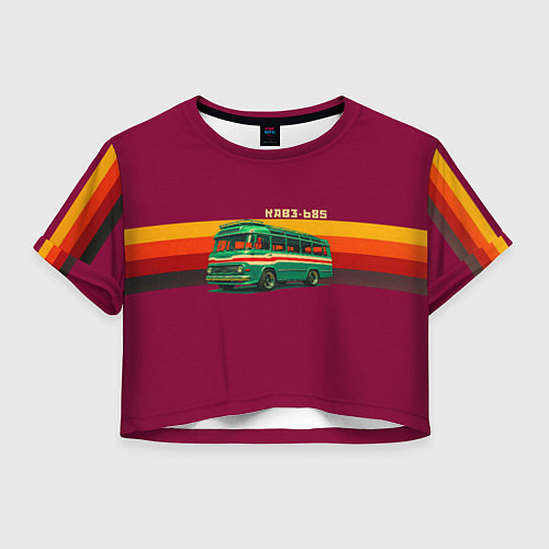 Женский топ Ретро автобус КАВЗ-685 поп-арт / 3D-принт – фото 1