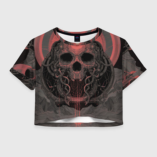 Женский топ Металл арт - череп / 3D-принт – фото 1