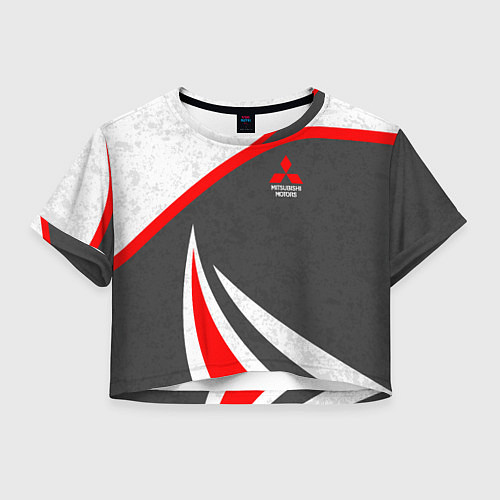 Женский топ Mitsubishi - красный и серый / 3D-принт – фото 1