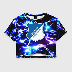 Футболка 3D укороченная женская Хоффенхайм молнии, цвет: 3D-принт