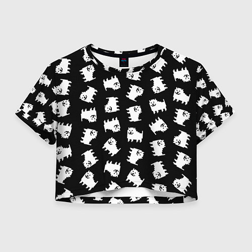 Женский топ Annoying dog pattern - Undertale / 3D-принт – фото 1