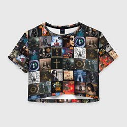 Футболка 3D укороченная женская Ozzy Osbourne - обложки альбомов и песен, цвет: 3D-принт