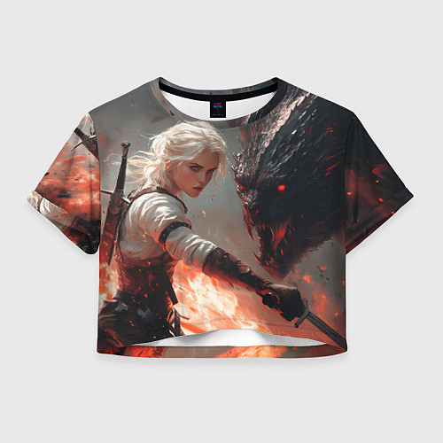 Женский топ Цири сражается с монстром / 3D-принт – фото 1