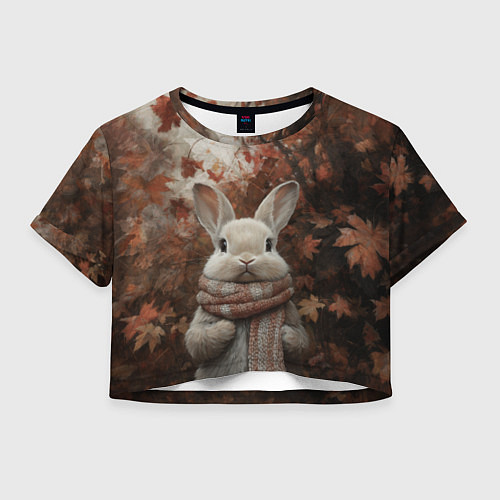 Женский топ Зайчишка в шарфе / 3D-принт – фото 1