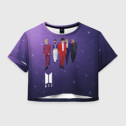 Женский топ BTS фиолетовый фон