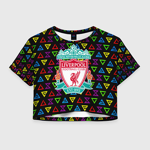 Женский топ Liverpool pattern neon / 3D-принт – фото 1