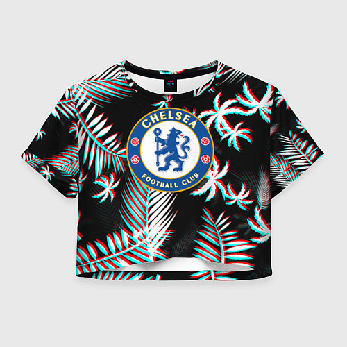 Женский топ Chelsea тропики глитч текстура / 3D-принт – фото 1