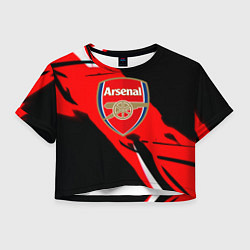 Женский топ Арсенал геометрия полосы краски