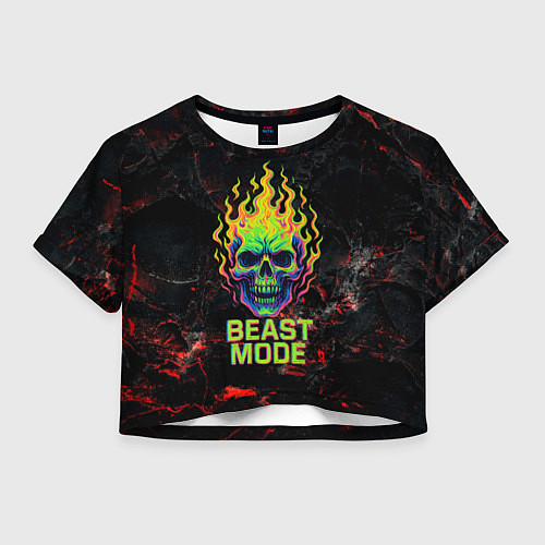Женский топ Beast mode череп / 3D-принт – фото 1