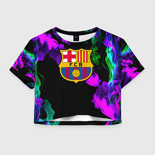 Женский топ Barcelona неоновый огонь / 3D-принт – фото 1