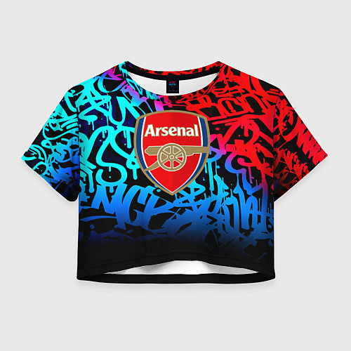 Женский топ Arsenal граффити неон / 3D-принт – фото 1