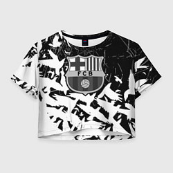 Женский топ Barcelona черно белые птицы