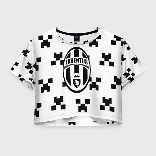 Женский топ Juventus x minecraft pattern / 3D-принт – фото 1
