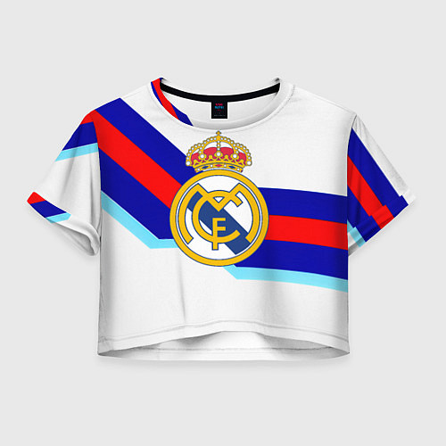 Женский топ Real Madrid текстура полосы / 3D-принт – фото 1