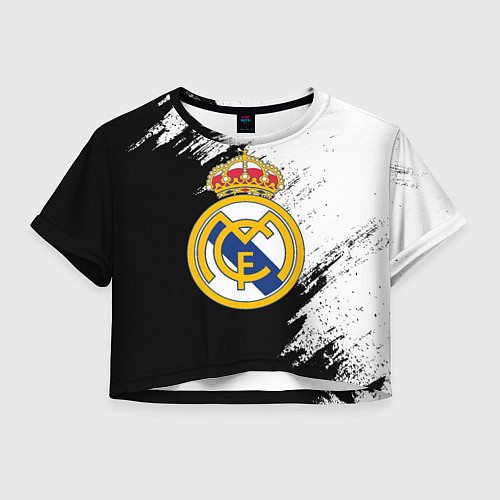 Женский топ Real Madrid текстура штрихи / 3D-принт – фото 1