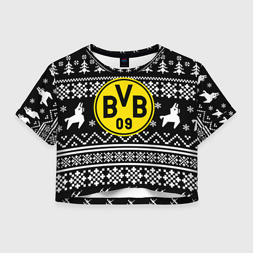 Женский топ Borussia x fortnite pattern / 3D-принт – фото 1