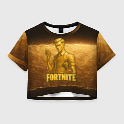 Женский топ Fortnite золотой Мидас