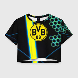 Футболка 3D укороченная женская Borussia соты броня, цвет: 3D-принт