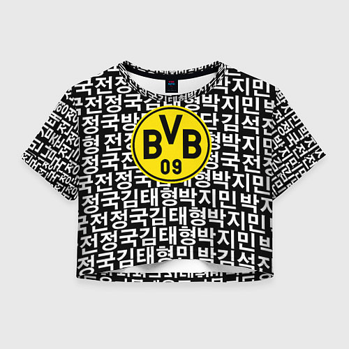 Женский топ Borussia японские символы паттерн / 3D-принт – фото 1